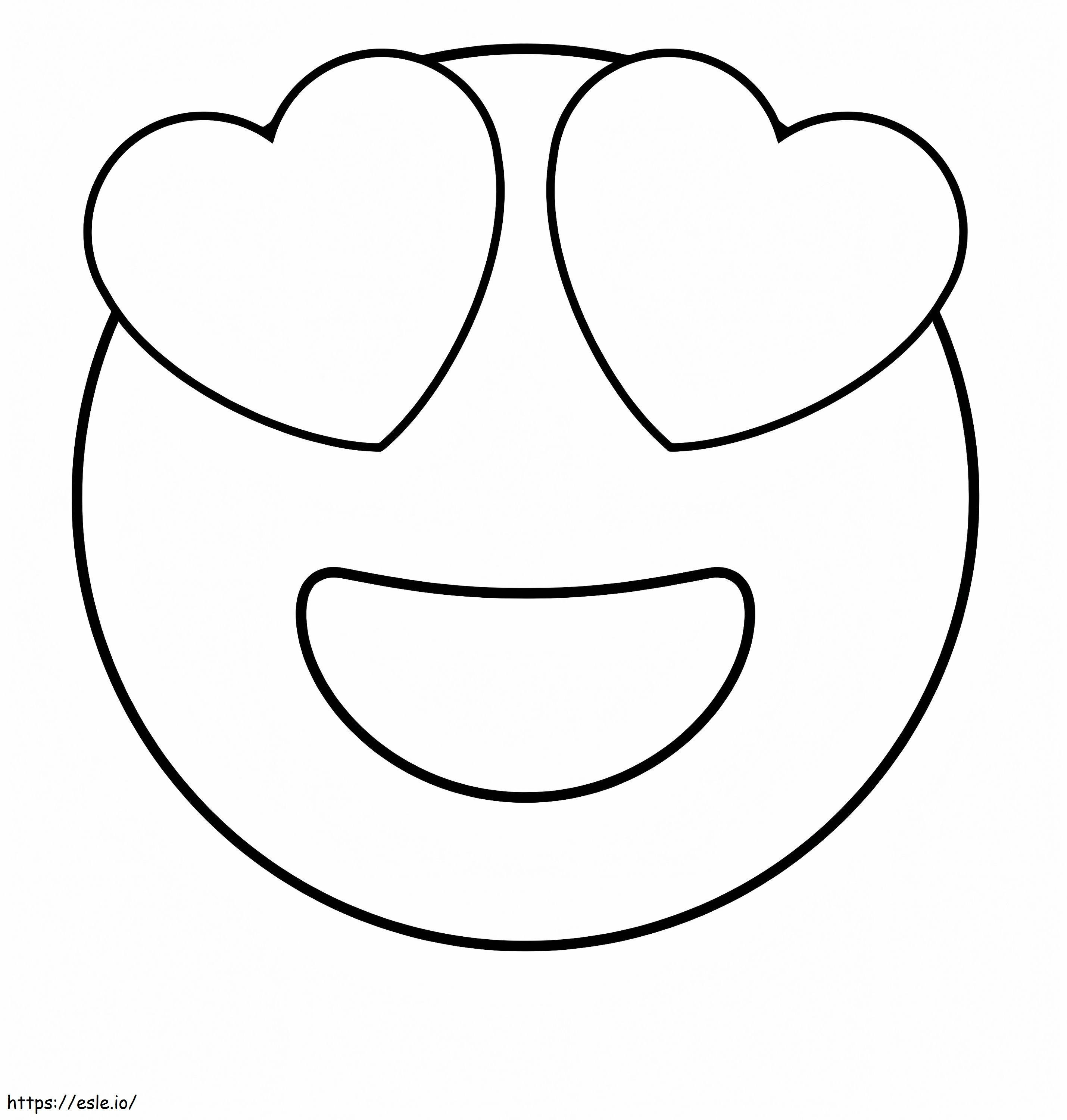Love emojis coloring page