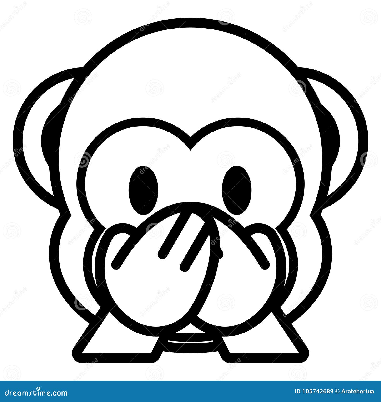 Monkey emoji icon stock illustrations â monkey emoji icon stock illustrations vectors clipart