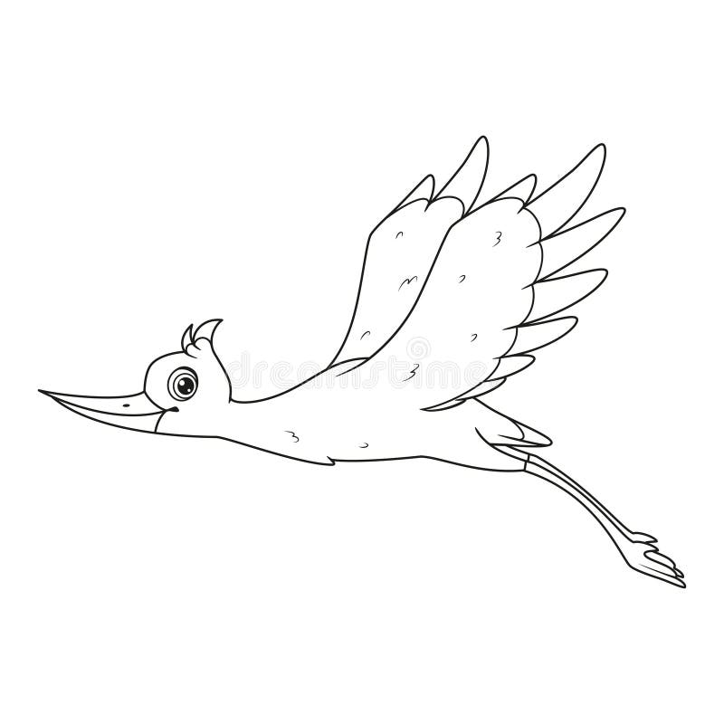 Stork coloring outline stock illustrations â stork coloring outline stock illustrations vectors clipart