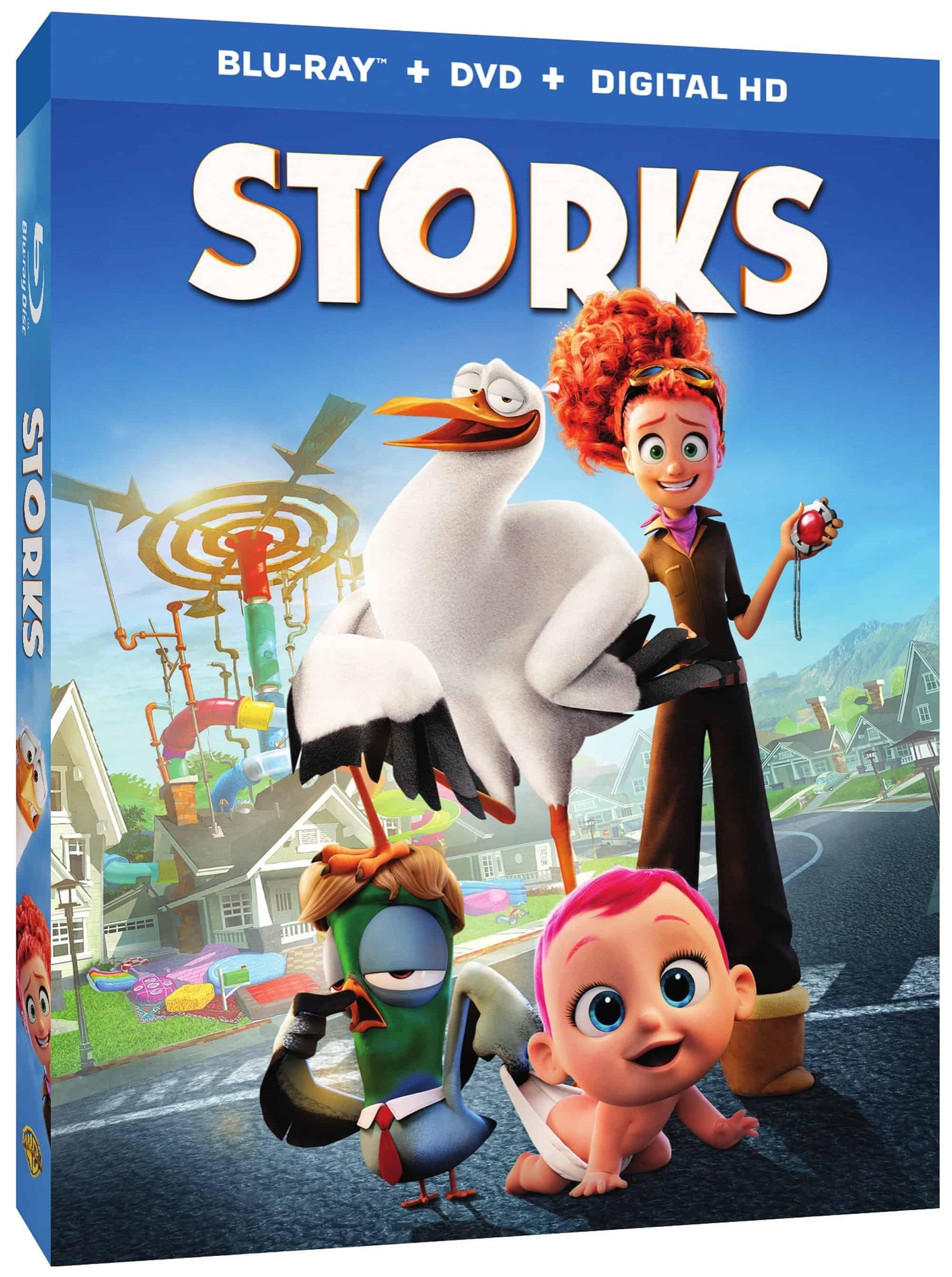 Storks on blu