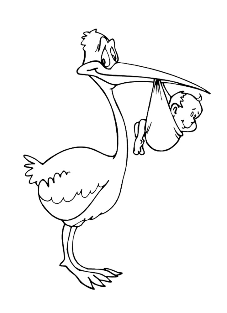 Stork coloring pages to download and print for free