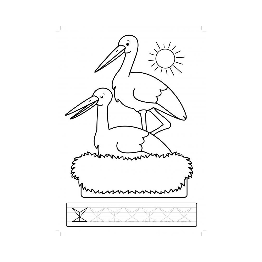 Coloring page a spring cards martel