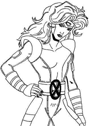 X men coloring page