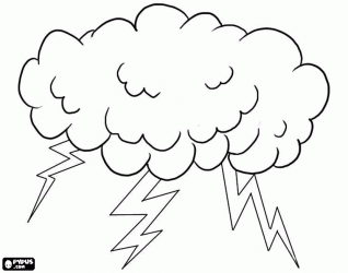 Storm cloud with lightnings coloring page coloring pages free coloring pages sun coloring pages