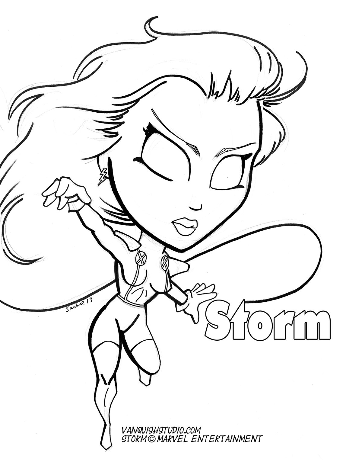 Storm coloring page vanquish studio