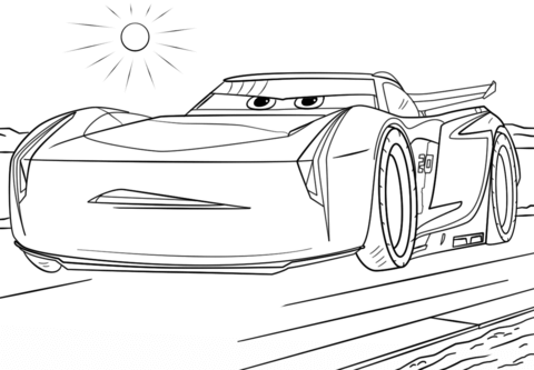 Jackson storm from cars coloring page free printable coloring pages