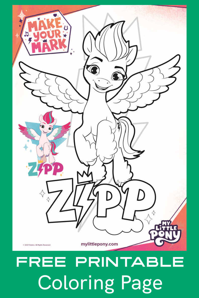 My little pony zipp storm coloring page