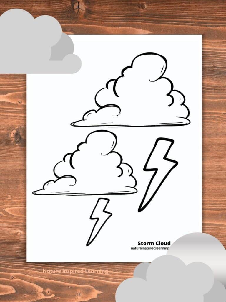 Cloud and storm coloring pages