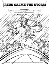 Jesus calms the storm sunday school coloring pages â