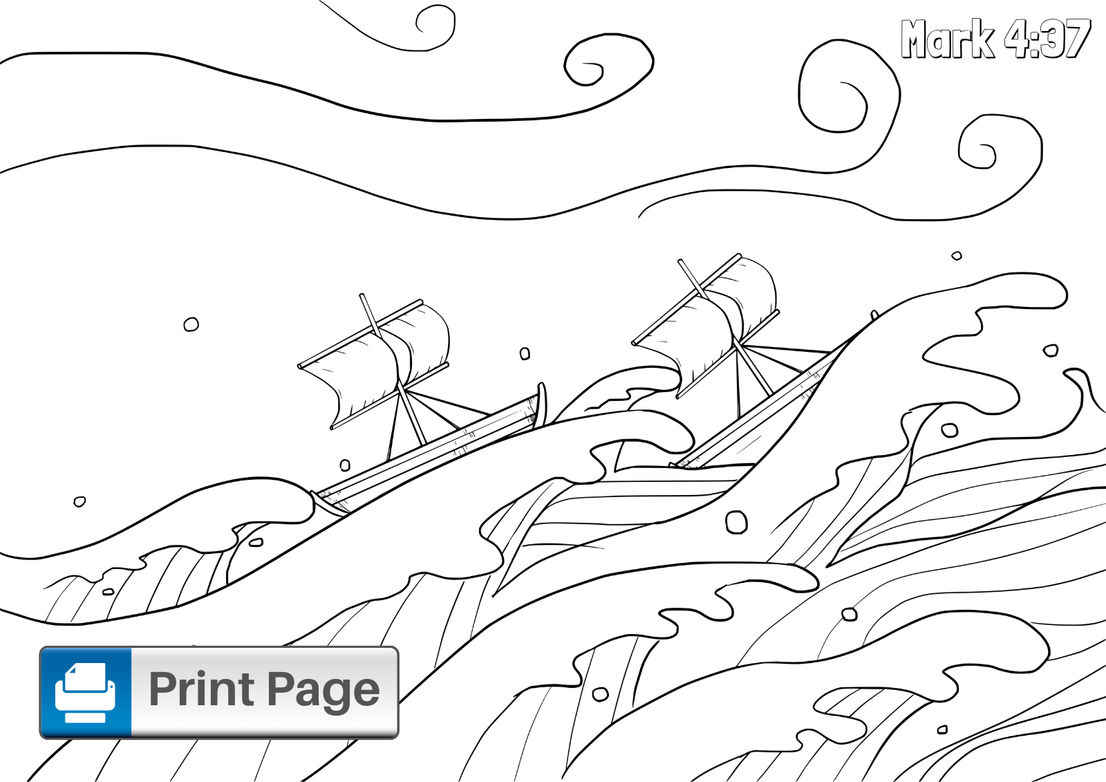 Free jesus calms the storm coloring pages printable pdfs â connectus
