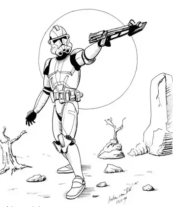 Iconic star wars stormtrooper coloring pages