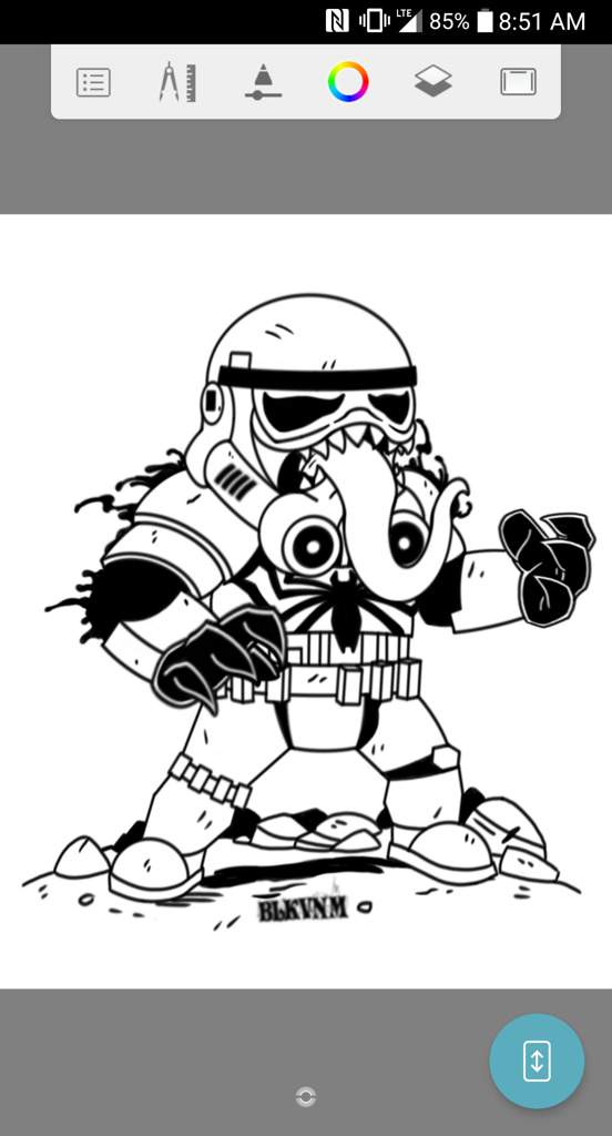 Venomized stormtrooper chibi marvel amino