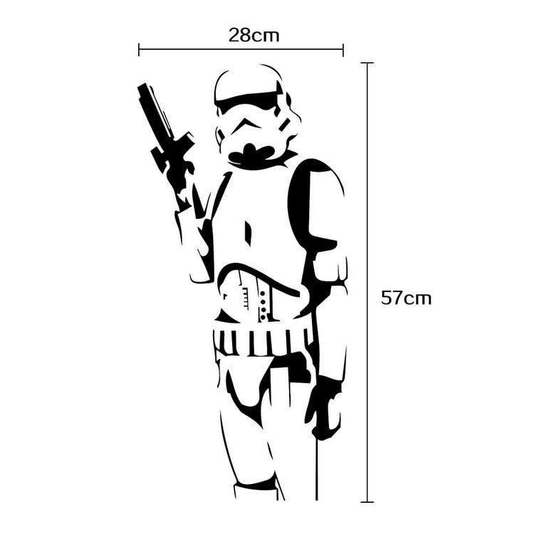 Brilliantme star wars stormtrooper wall sticker vinyl decal diy kids bedroom dãcor