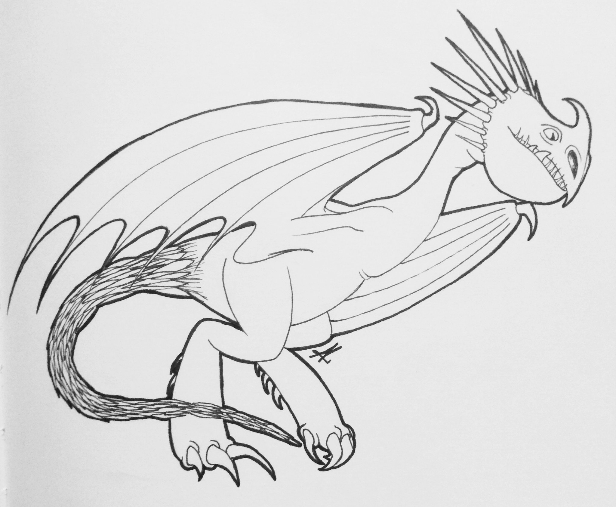 Nayra no irasuto on x inktober day storm fanart de tempãªte du film dragons fanart of stormfly from how to train your dragon drawing illustration frenchartist draw inktober