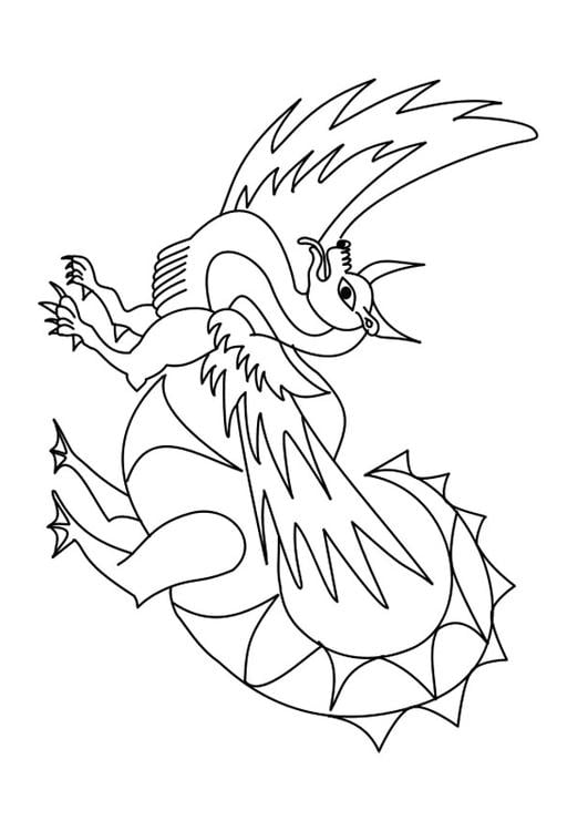 Coloring page dragon