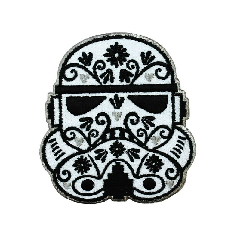 Disney star wars stormtrooper calavera helmet patch officially licensed iron on