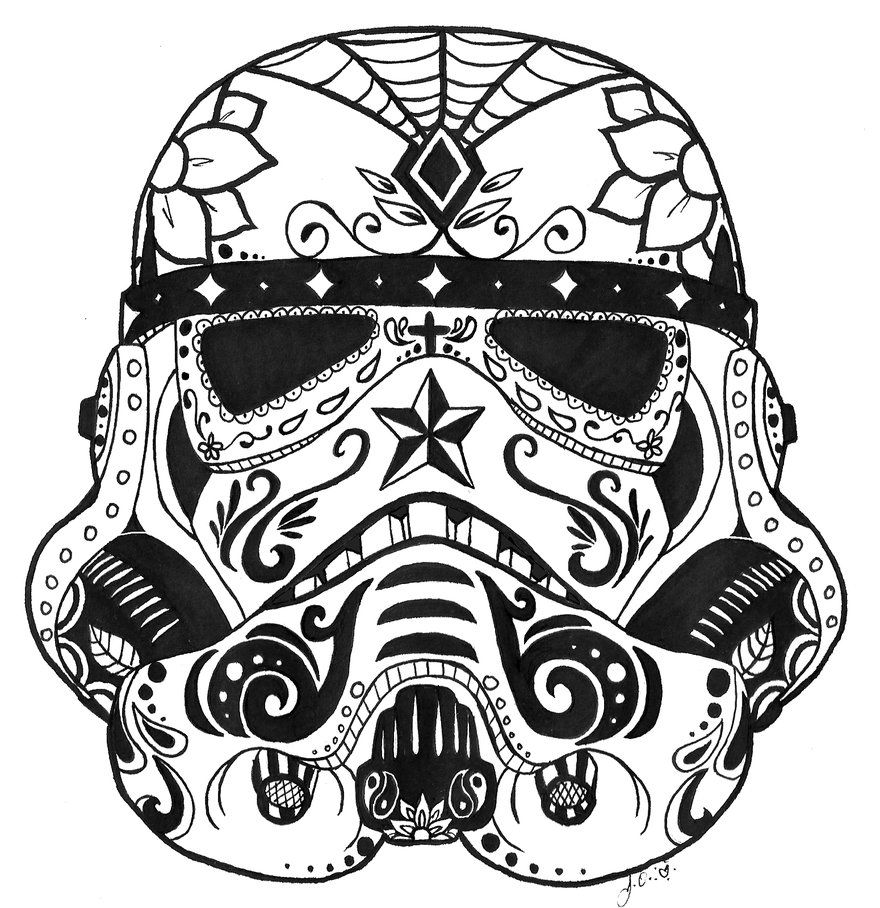 Stormtrooper sug skull skull coloring pages st ws sug skull st ws drawings