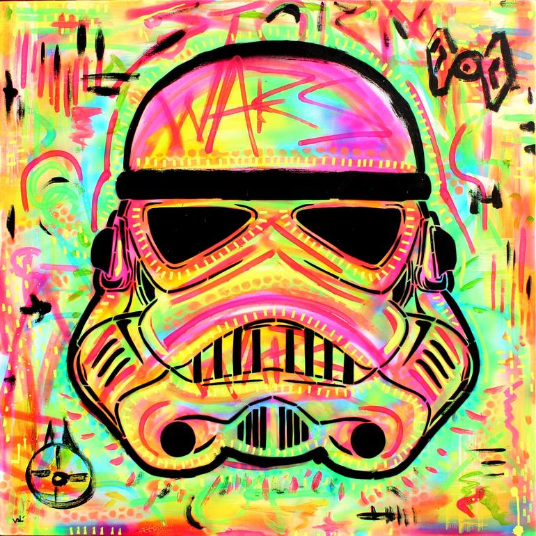 Stormtrooper pop art painting by valãrian lenud saatchi art