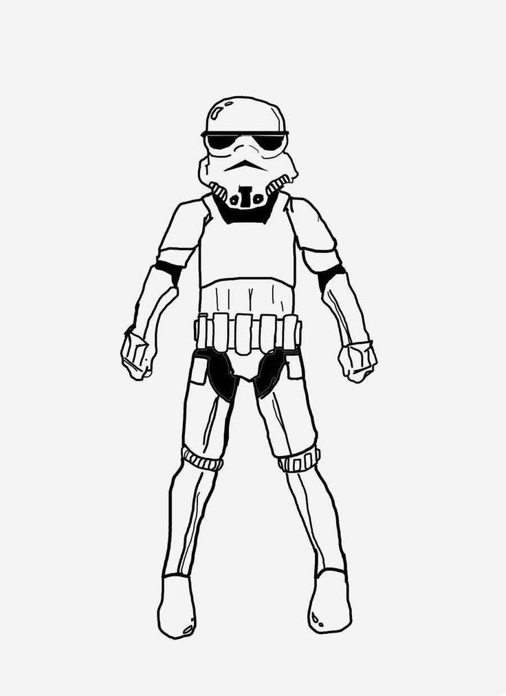 Colorful stormtrooper coloring page