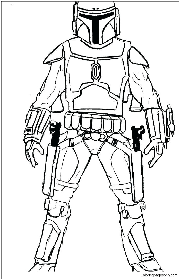 Stormtrooper from star war coloring page