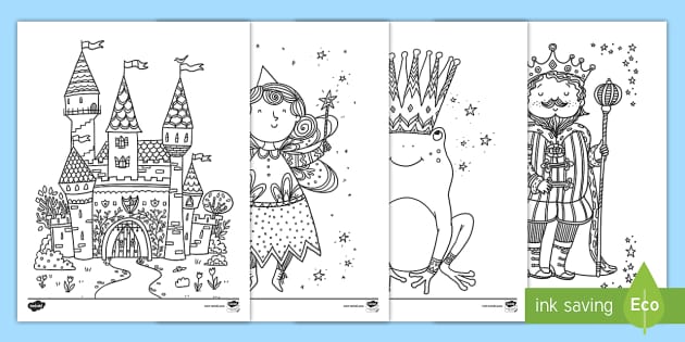 Fairy tale coloring pages teaching resource usa
