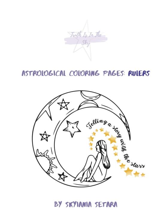 Astrological coloring pages aspects telling a story with the stars by skyiania setara bookshop