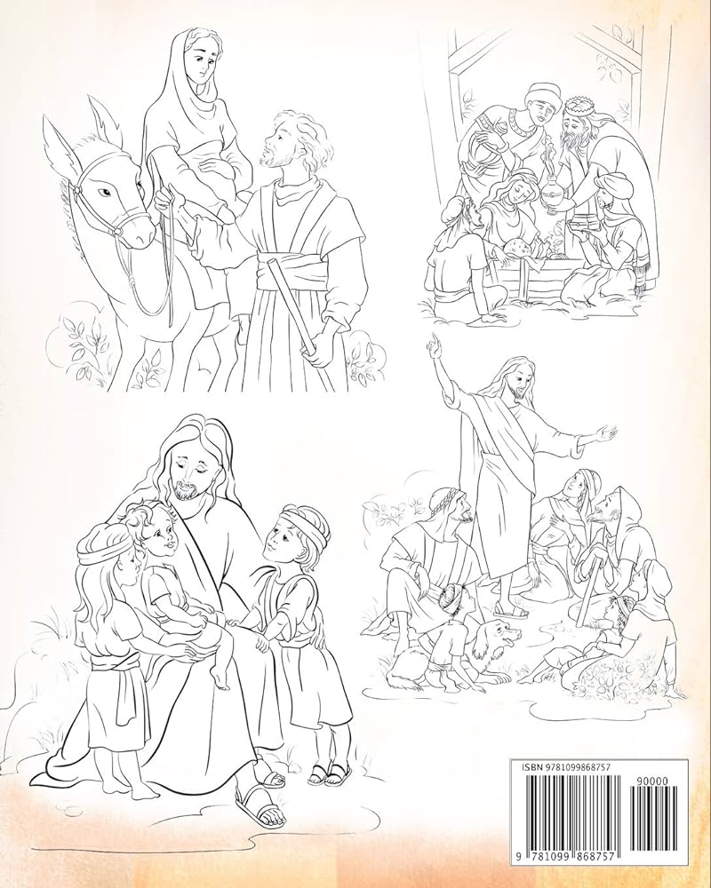 Coloring the life of jesus a christian storybook with coloring pages for kids and their adults publishing ciel books