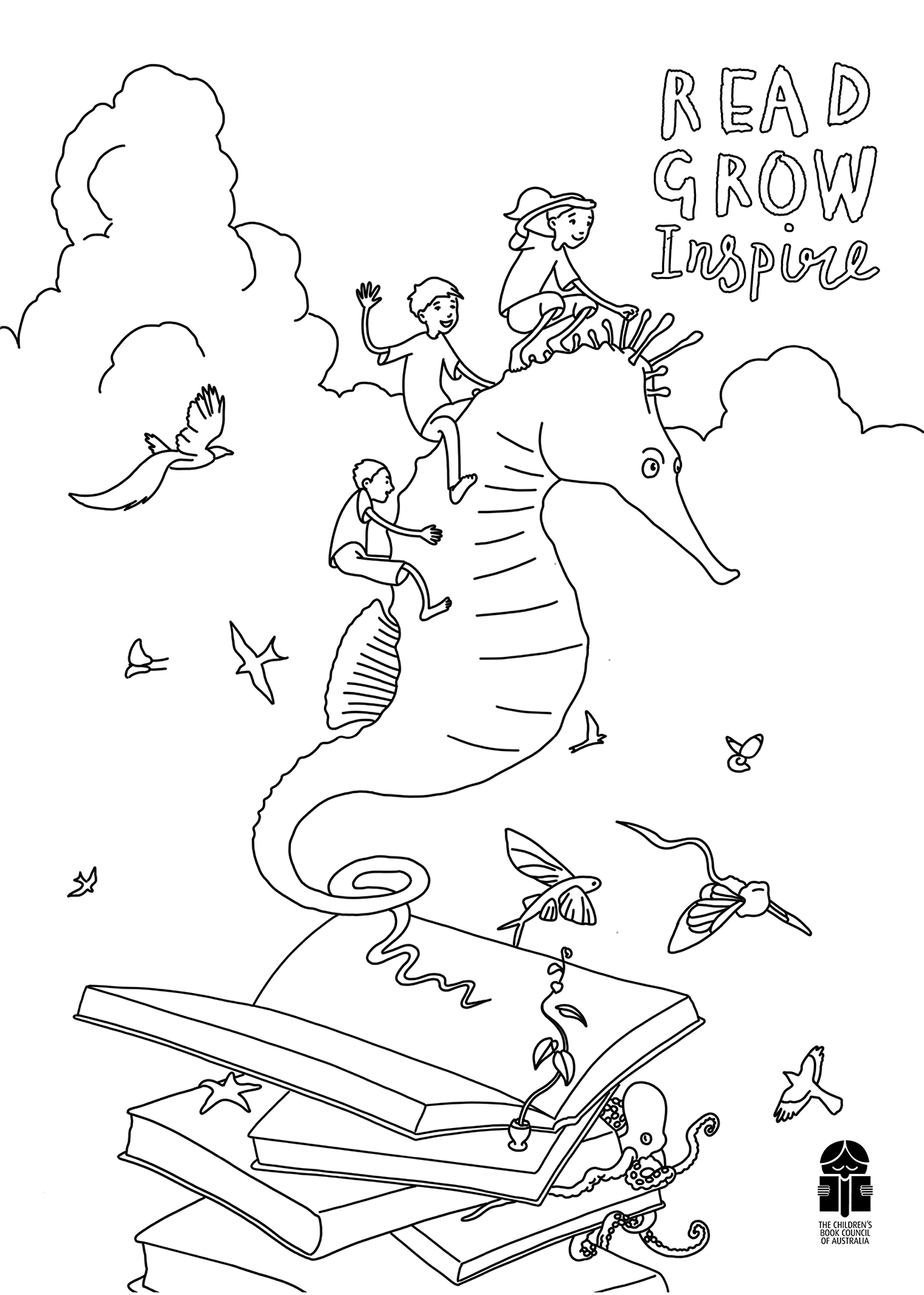 Childrens book week digital colouring poster â childrens book council of stralia