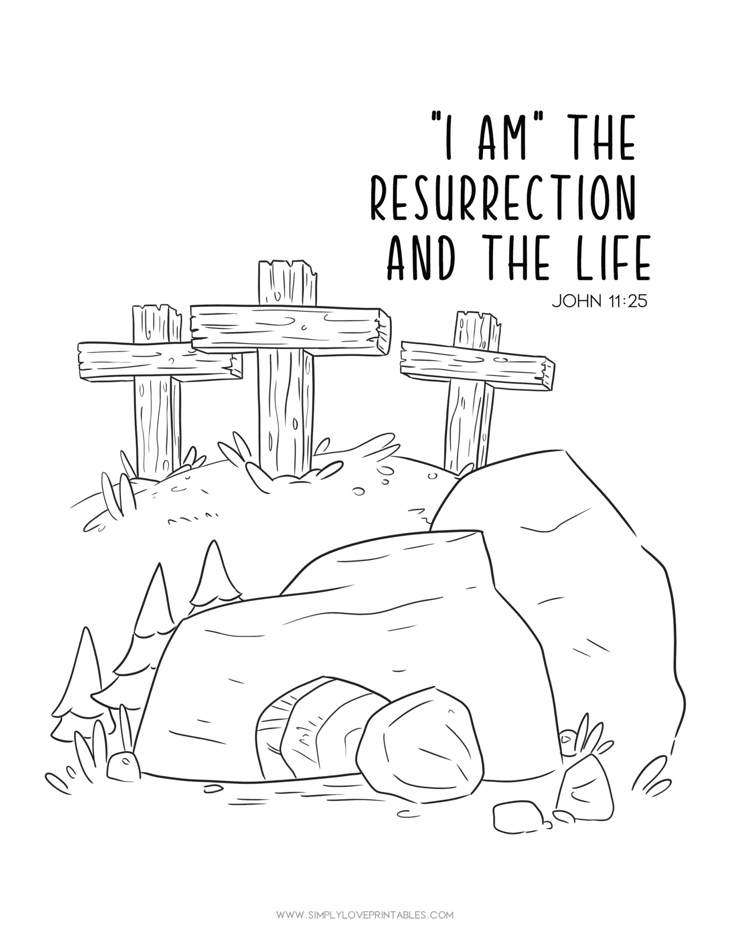 Free printable easter story coloring pages