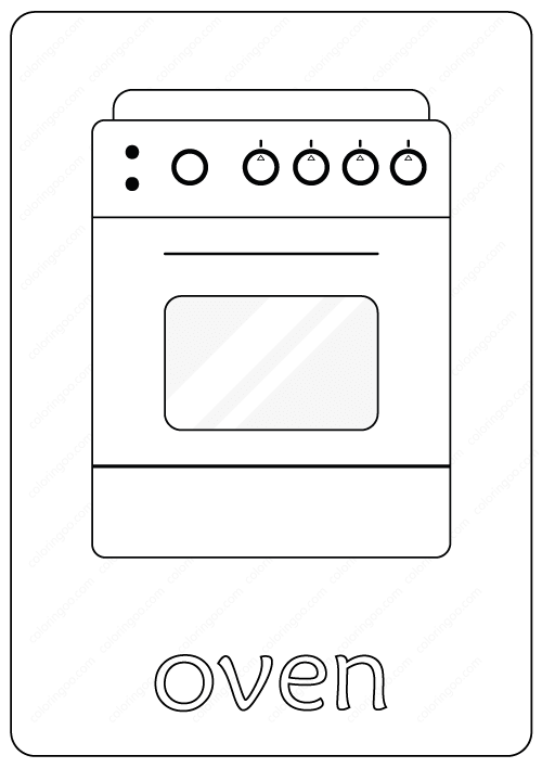 Printable oven coloring page â book pdf coloring pages stencils printables coloring books