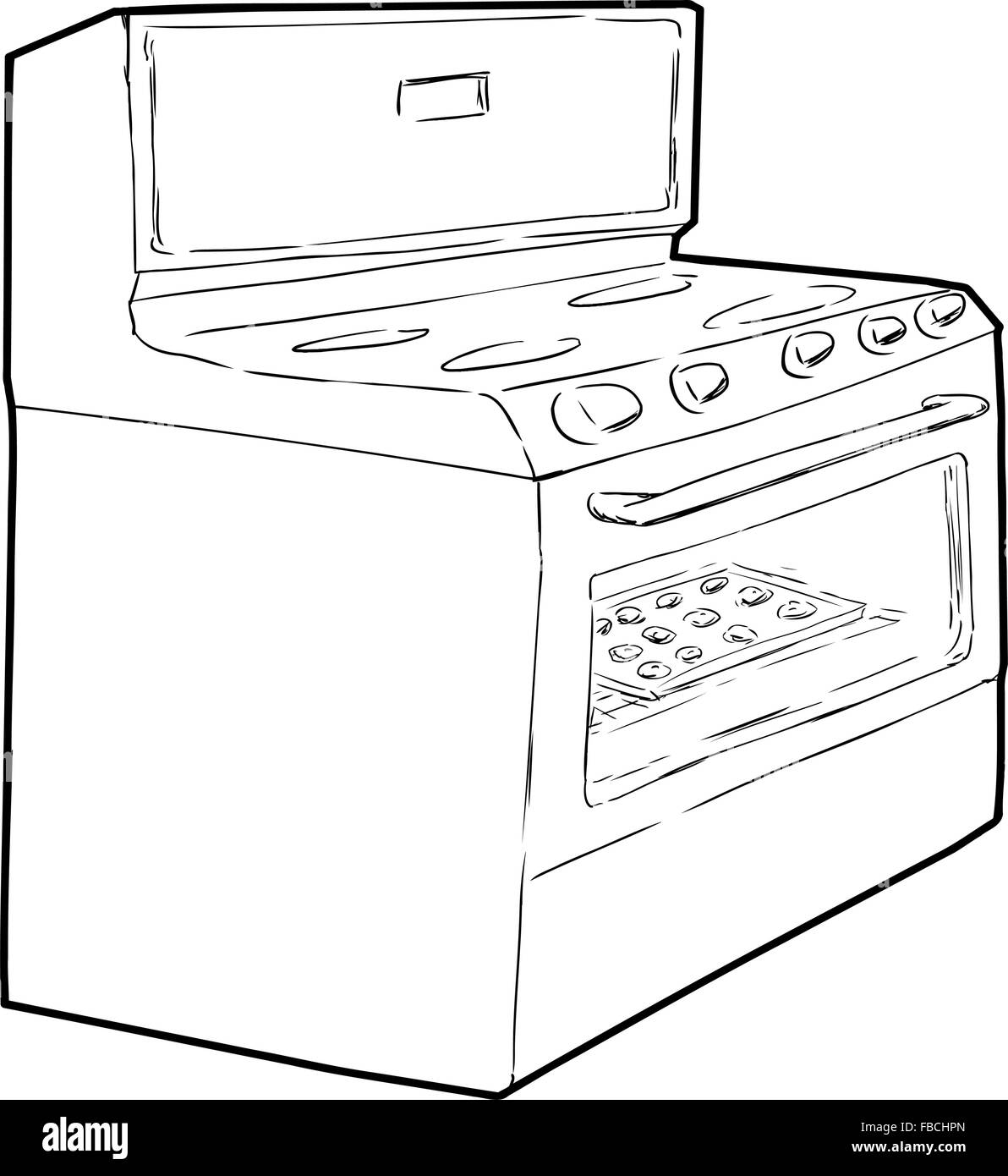 Induction stove black and white stock photos images