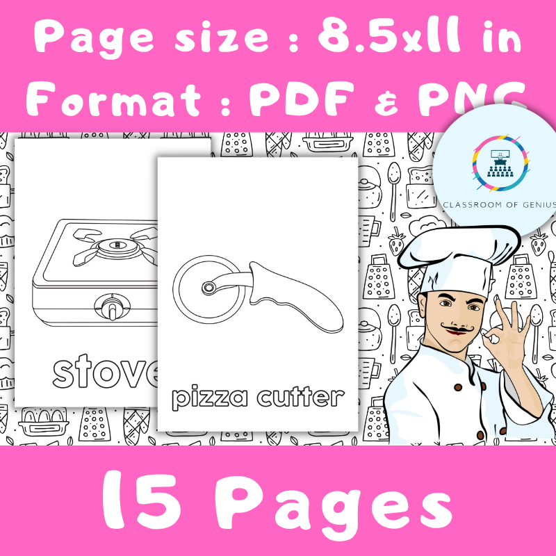 Kitchen coloring pages