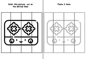 Cookg cuttg skills colorg pages motor skills worksheet by swati sharma