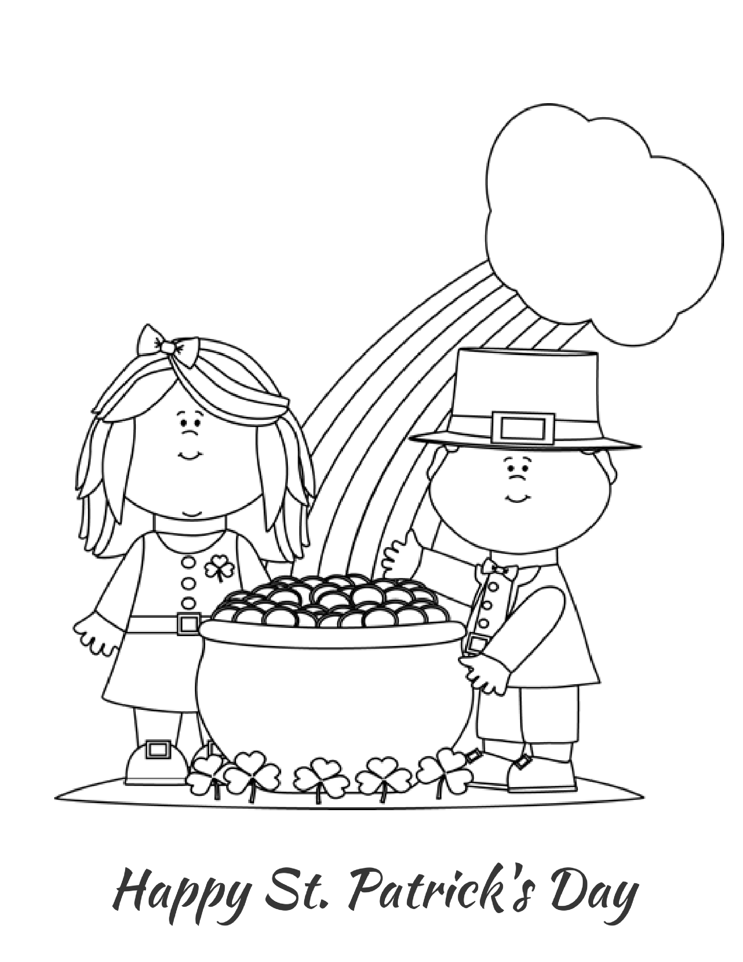 St patricks day coloring page