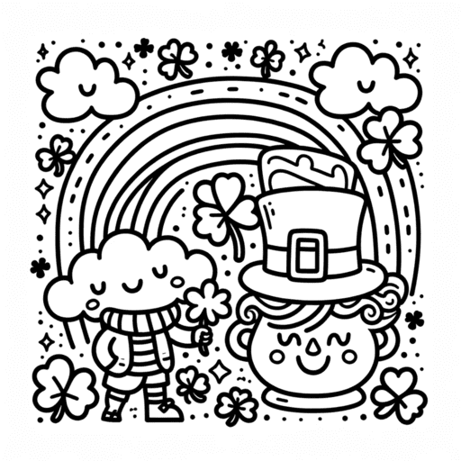 Patricks day coloring pages for free printable