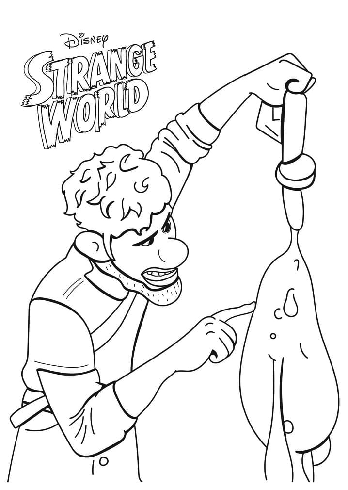 Strange world coloring pages