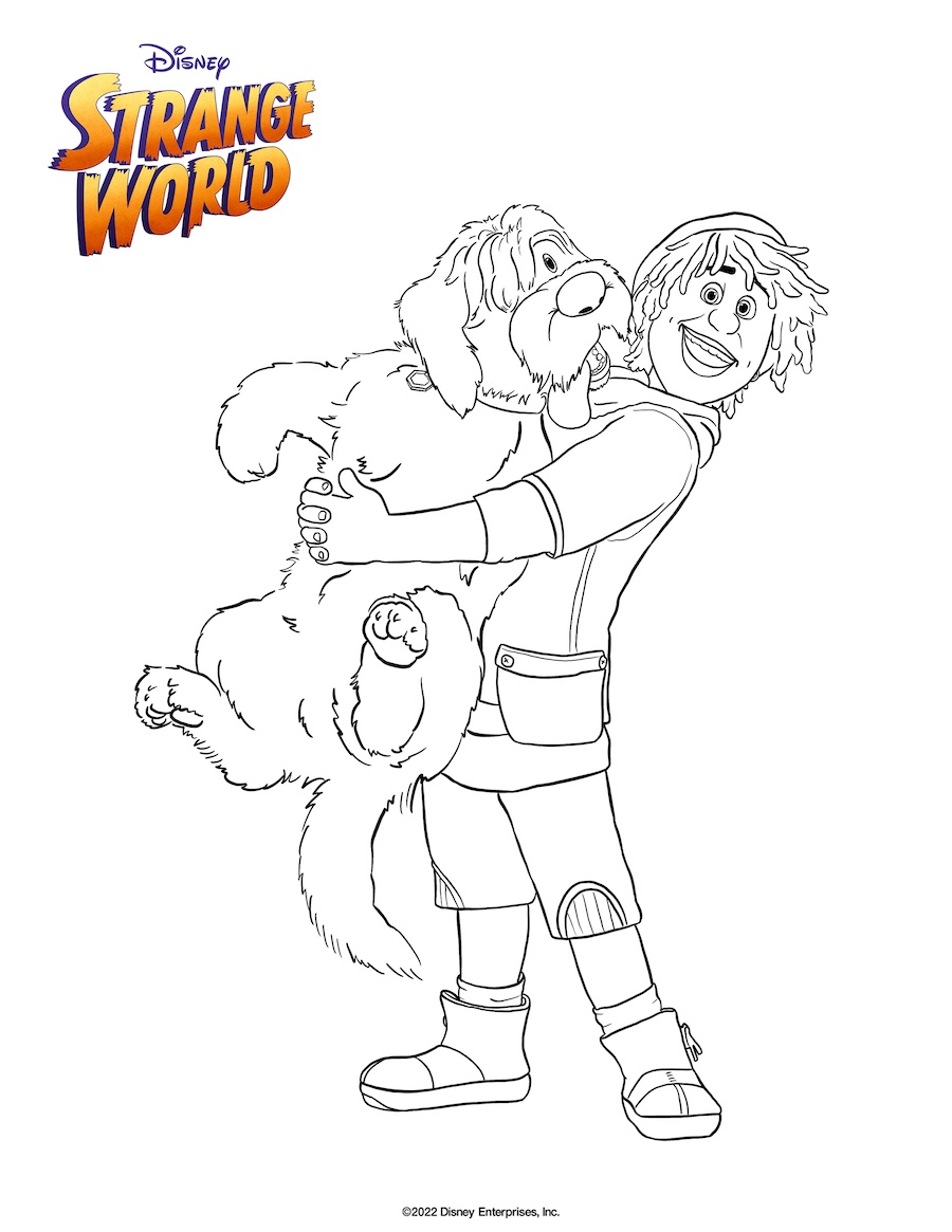 Strange world coloring pages