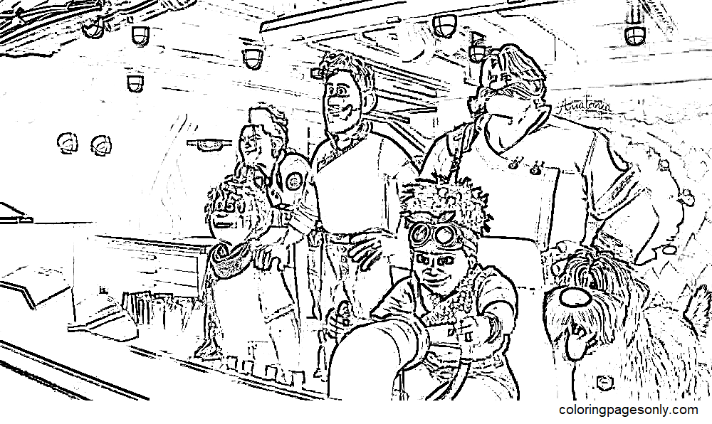 Strange world coloring page