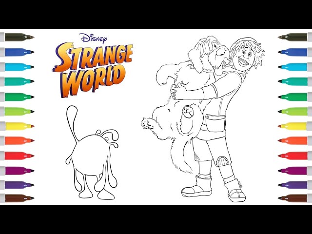 Disneys strange world coloring pages ethan clade legend splat syntact