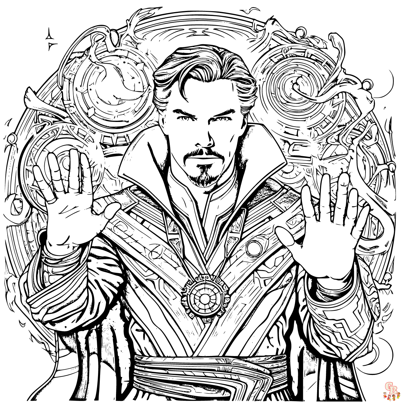 Prinatble dr strange coloring pages free for kids and adults