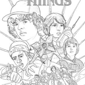Stranger things coloring pages printable for free download