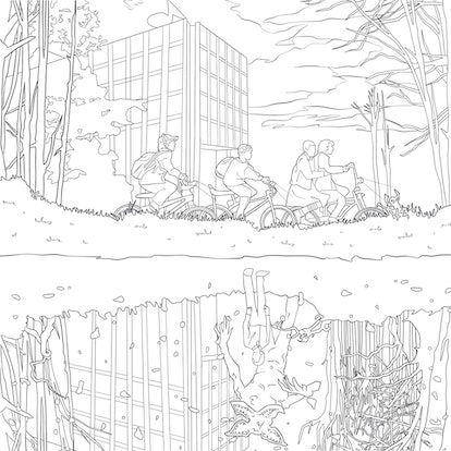 Look bodacious pages from netflixs stranger things coloring book