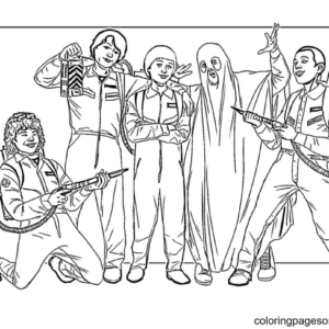 Stranger things coloring pages printable for free download