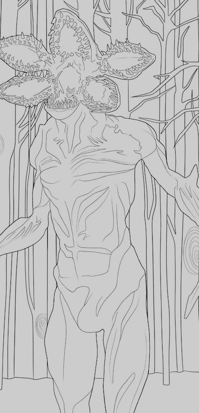 Look bodacious pages from netflixs stranger things coloring book