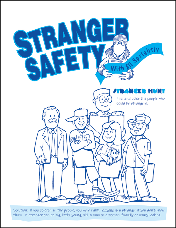 Stranger safety activity sheets prevention treatment resources