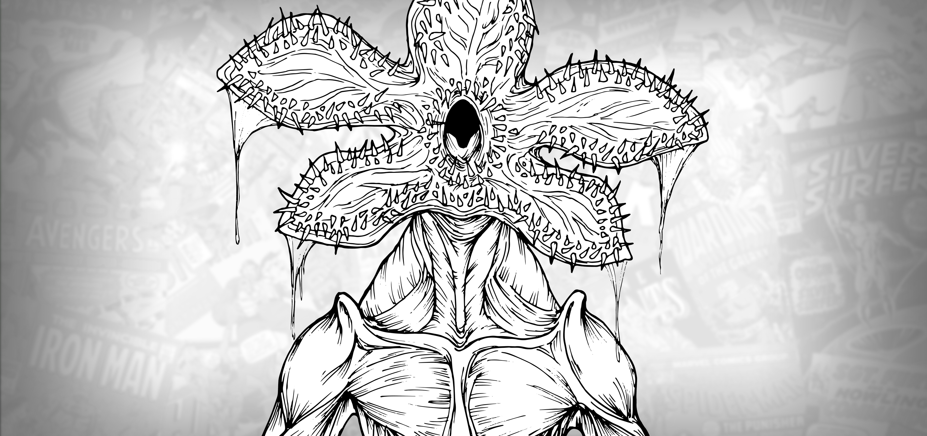 How to draw the demogorgon stranger things drawing tutorial