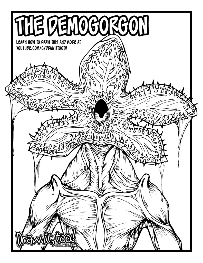 How to draw the demogorgon stranger things drawing tutorial