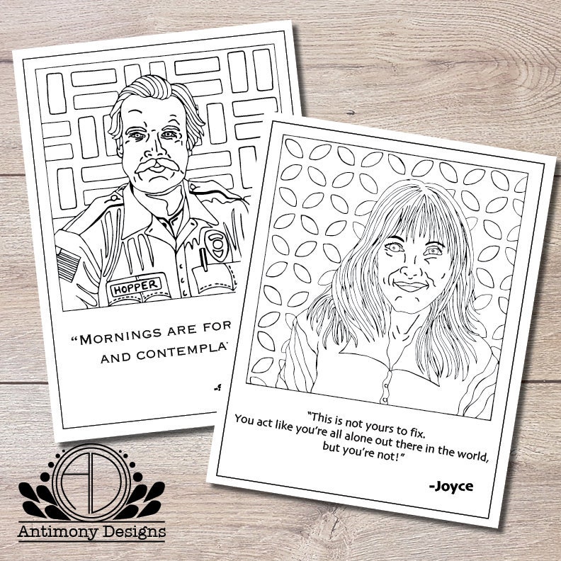 Stranger things pack season stranger things coloring pages