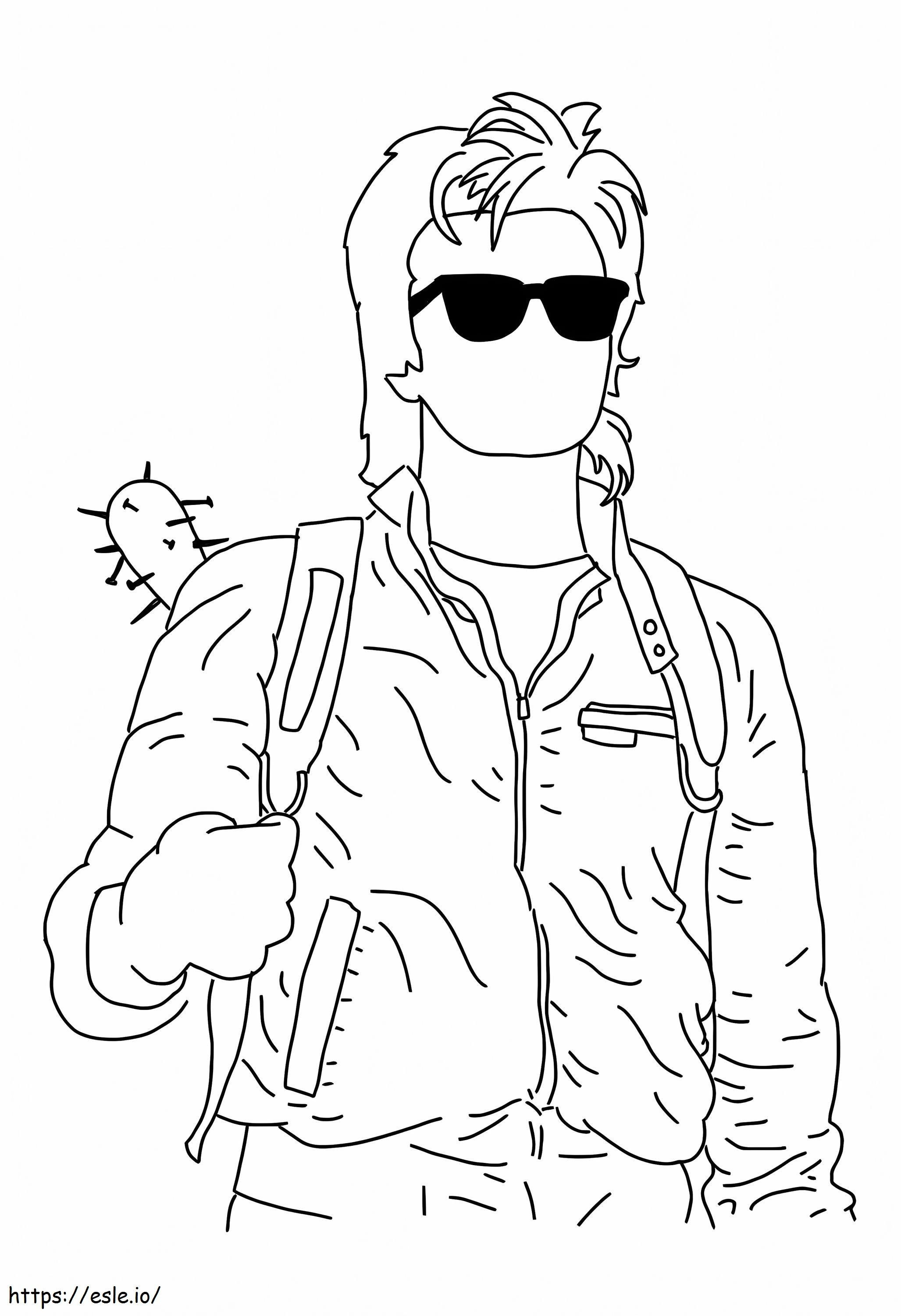 Steve fresco coloring page