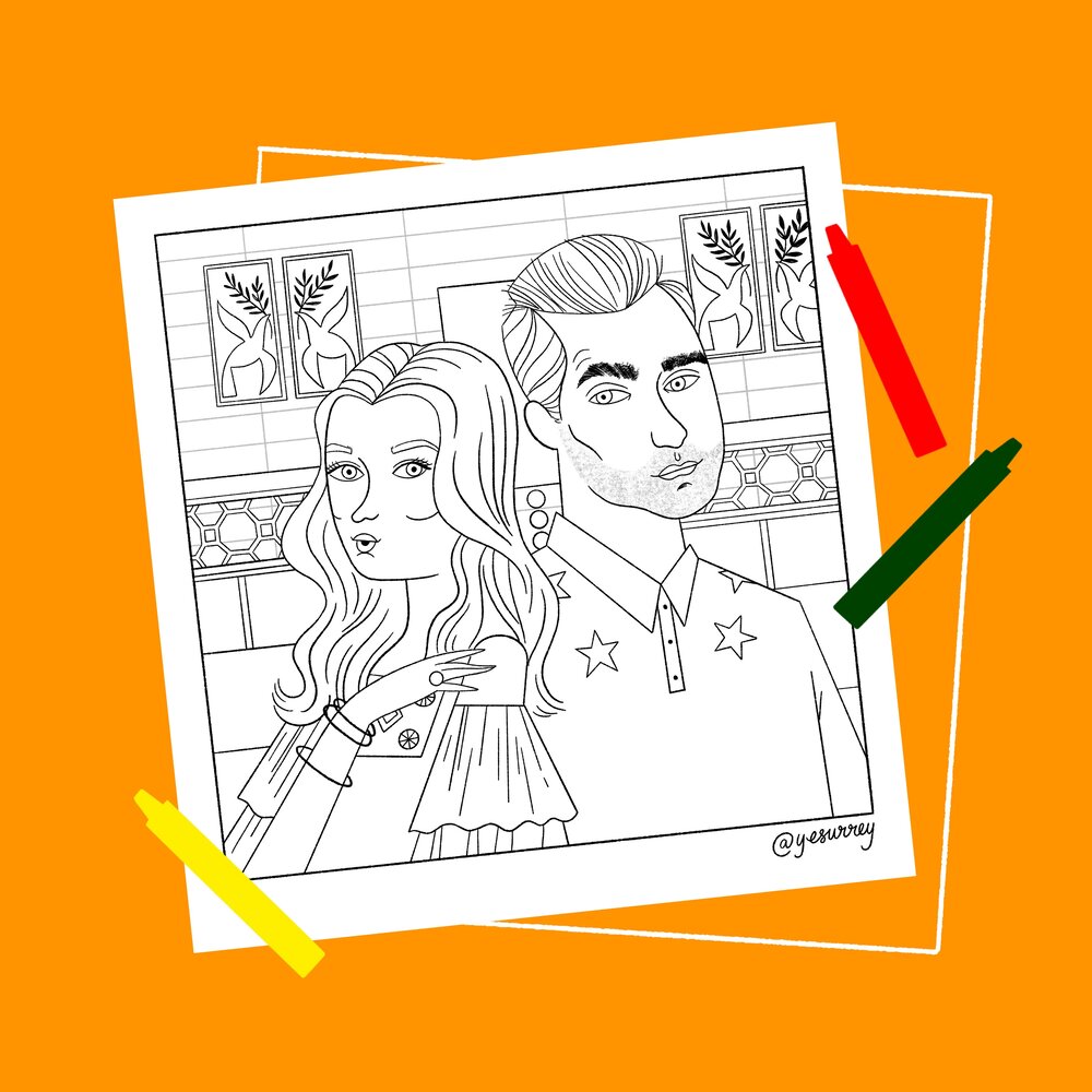 Schitts creek coloring pages â ellen surrey